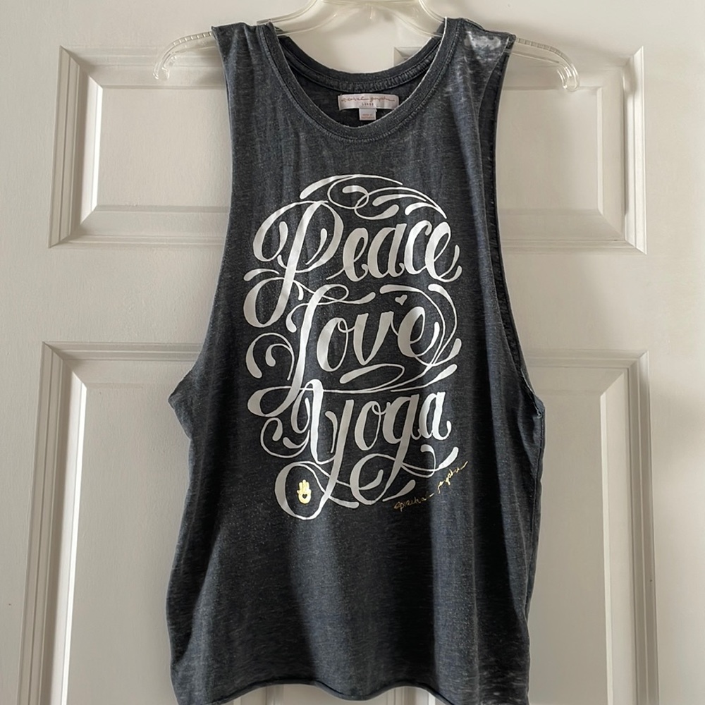 SPIRITUAL GANGSTER SOFT BURNOUT MUSCLE TANK…LARGE ARMHOLES …UNFINISHED HEM..